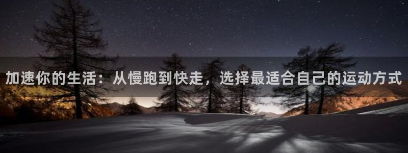 征途国际招商：加速你的生活：从慢跑到快走，选择最适合
